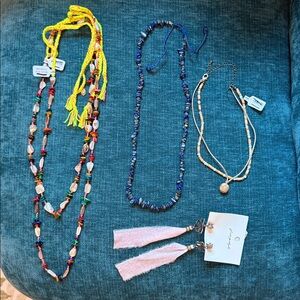 Free People Multicolor Beaded Necklaces Set of 5